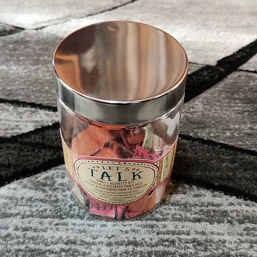 LET'S TALK FAMILY ACTIVITY JAR KIT & FILL W/ YOUR FAMILIES ACTIVITIES & …